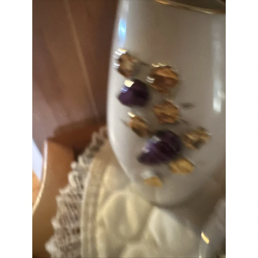 Conco Vintage Hand Painted Grapes & Gold Leaves 